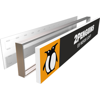 Leuchtkasten einseitig haube