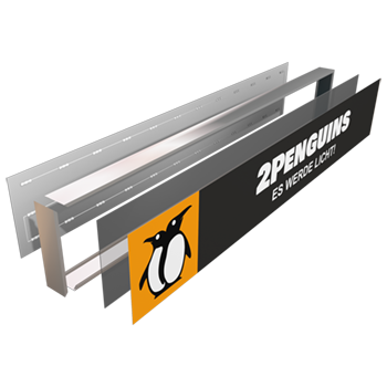 Leuchtkasten einseitig scheibe